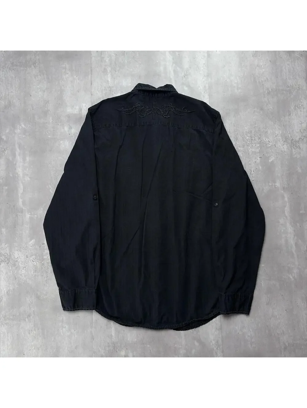 Y2K Machine Grunge Gothic Skater Long Sleeve Button Up Shirt